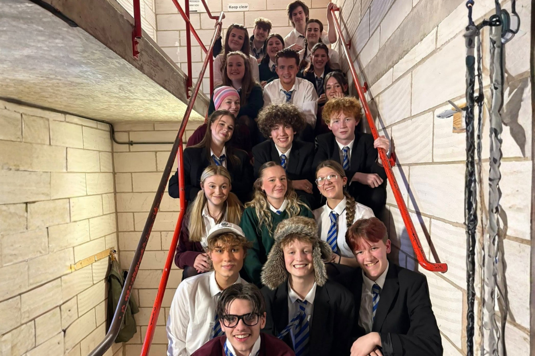 1st Year students backstage at the Irving Studio
